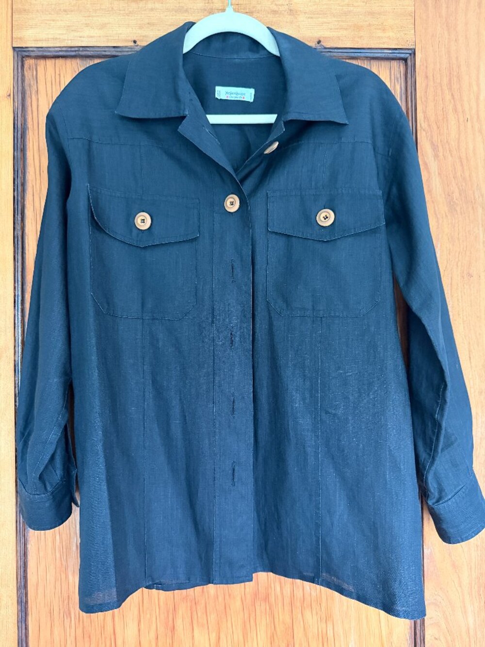 YSL Linen Black Shirt.